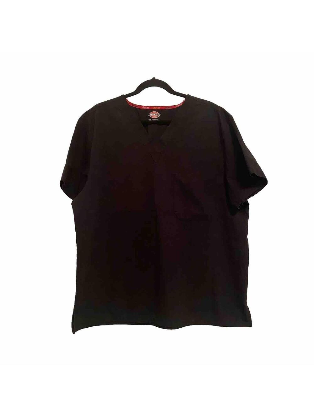 Dickies Black Scrub Top XL Unisex Nurse Medical Caregiver Work Shirt